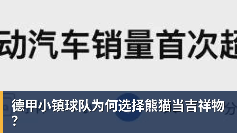 壹号娱乐app网址德甲小镇球队为何选择熊猫当吉祥物？